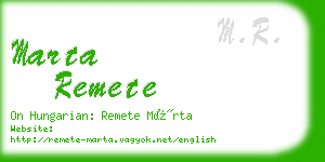 marta remete business card